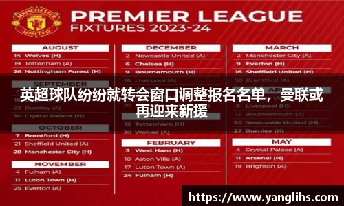 英超球队纷纷就转会窗口调整报名名单，曼联或再迎来新援